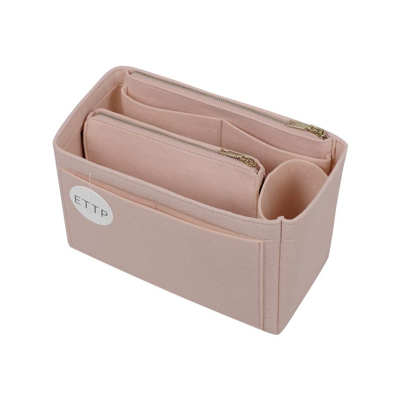 ETTP Purse Organizer, Felt Bag Organizer Insert Purse Organizer For Speedy, Neverfull, Tote, Handbag,Shaper 5 Sizes (Large Slender, Beige) - Image 1